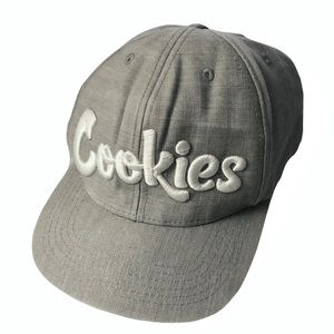 COOKIES Grey Raised Embroidery Adjustable Baseball Cap